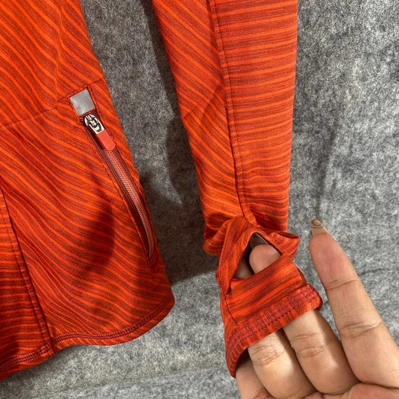 Athleta Jacket XS Red Striped Performance 1/4 Zip Layering Long Sleeve Pullover - Picture 6 of 12